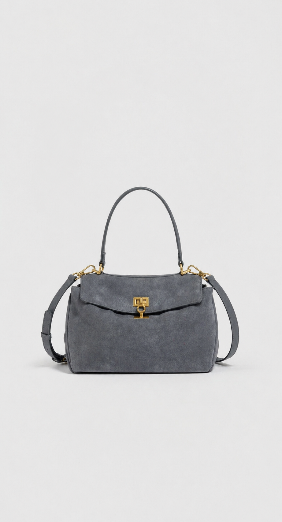 Velours Suede Bag in Blue/grey by Maciele