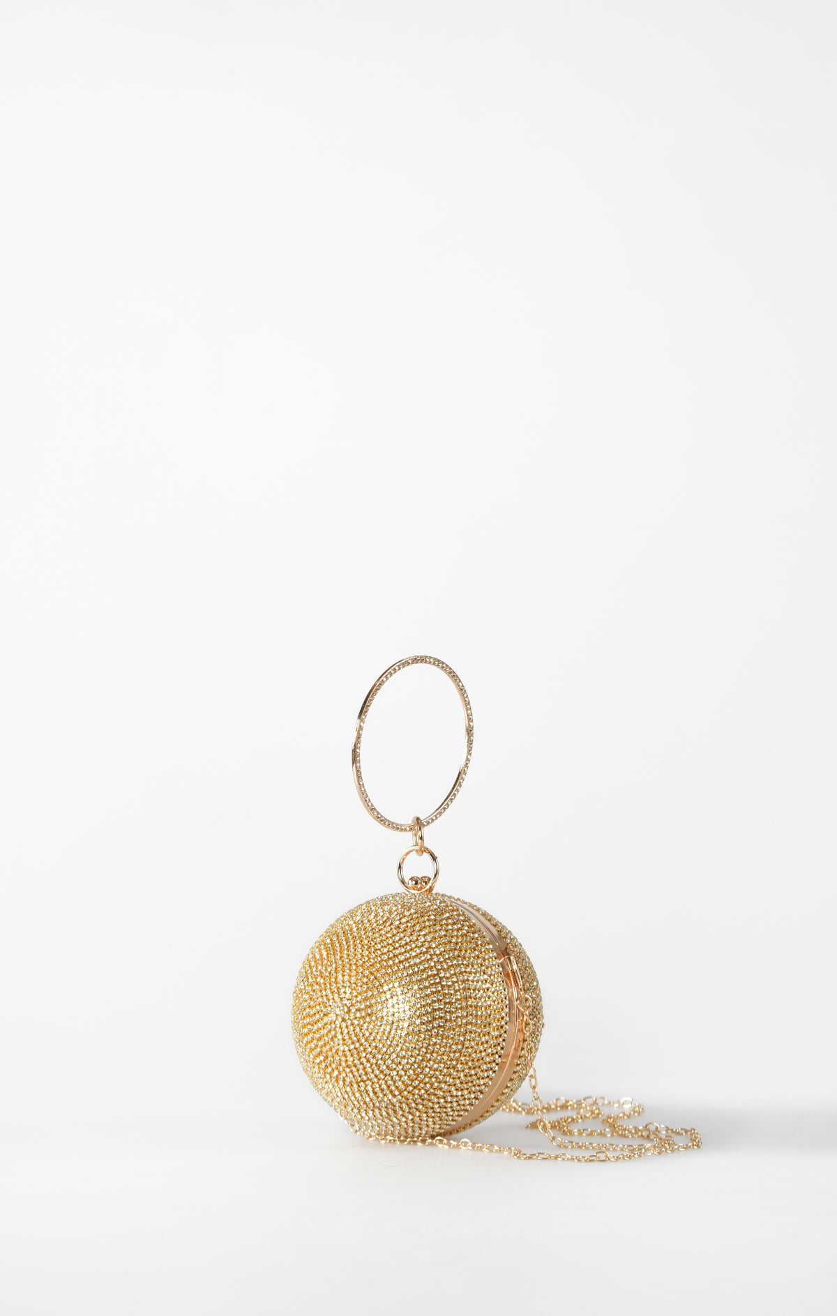Sphera Crystal Handbag in Gold by Maciele