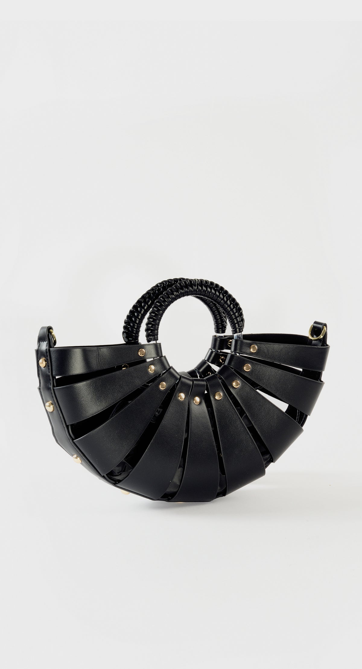 Noir Handbag in Gold by Maciele